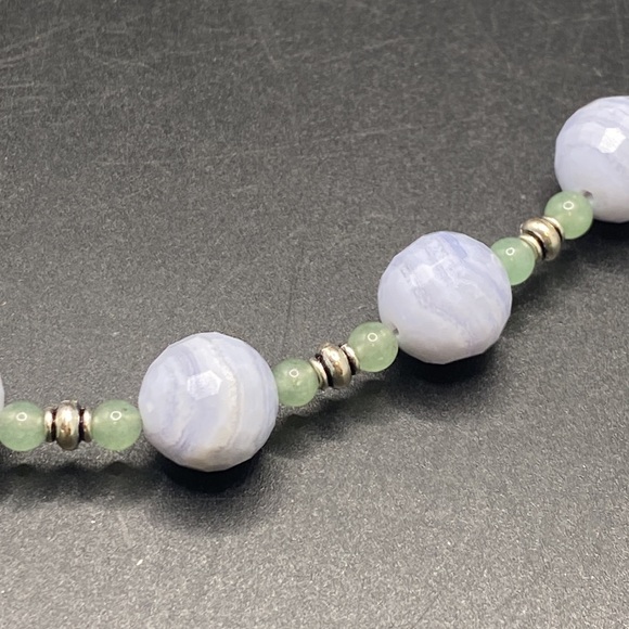 Natural Stone Necklace Earring Set - Picture 2 of 7